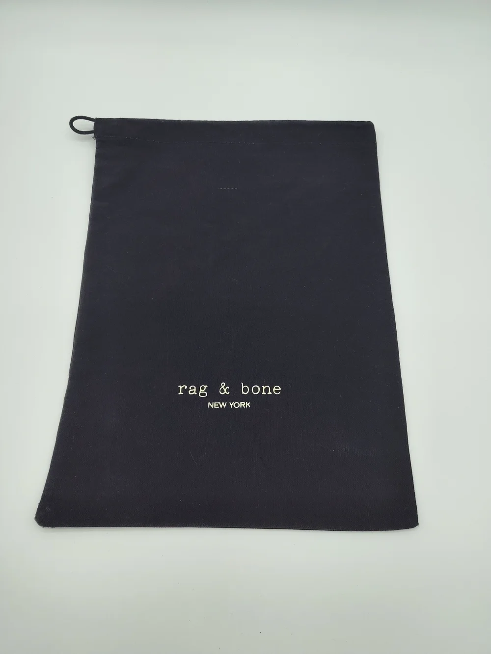 rag & bone Dust Bag 14x10.5 Black Drawstring Storage Shoe Travel Organizer Pouch